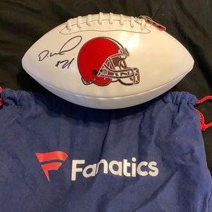 Cleveland browns football autographed by Denzel ward